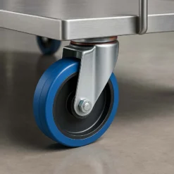 Wiltec Lenkrolle 200mm bis 350kg mit Kunststoffrad und Anbauplatte Transportrolle leiser Lauf, ungebremst Möbelrolle Laufrolle Möbel-Lenkrolle