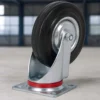 Wiltec Lenkrolle Ø160mm bis 130kg Tragkraft mit Gummirad ungebremst, leiser Lauf, Transportrolle Möbelrolle Laufrolle Möbel-Lenkrolle