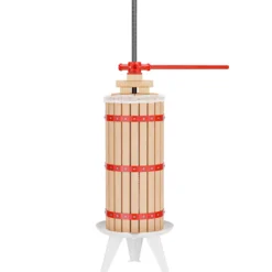 Wiltec 30L Obstpresse aus Buchenholz inkl. Presstuch, manuelle Weinpresse mit 285x581mm Korb, Apfelpresse Fruchtpresse für Obst Wein Maische