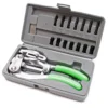 Wiltec Lochzange Set 16 tlg 21 x 10 x 4 cm, Stanzzange Karosseriezange im Koffer zum Stanzen von Lochblechen, Blechbearbeitung Karosserie