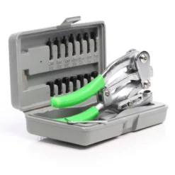 Wiltec Lochzange Set 16 tlg 21 x 10 x 4 cm, Stanzzange Karosseriezange im Koffer zum Stanzen von Lochblechen, Blechbearbeitung Karosserie
