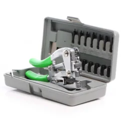 Wiltec Lochzange Set 16 tlg 21 x 10 x 4 cm, Stanzzange Karosseriezange im Koffer zum Stanzen von Lochblechen, Blechbearbeitung Karosserie