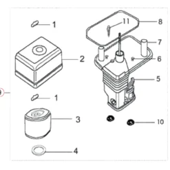 Wiltec Luftfilter für LIFAN 6,5 PS Motor – Benzinmotor Ersatzteil Luft Filter – Einzylinder für Kleinmaschinen & Karts, 4-Takt Motor & OHV Ventilsteuerung