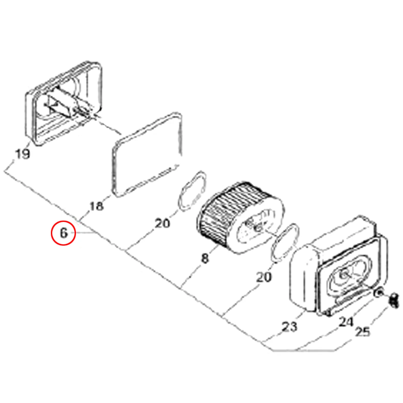 Wiltec Luftfilter komplett für LIFAN 10 PS Motor – Dieselmotor Ersatzteil Luft Filter – Einzylinder für Kleinmaschinen & Karts, 4-Takt Motor & OHV Ventilsteuerung