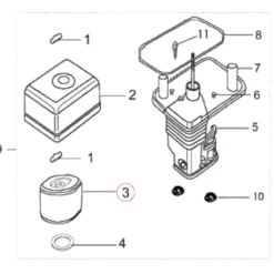 Wiltec Luftfilterpatrone für LIFAN 6,5 PS Motor – Benzinmotor Ersatzteil Luftfilter Patrone – Einzylinder für Kleinmaschinen & Karts, 4-Takt Motor & OHV Ventilsteuerung