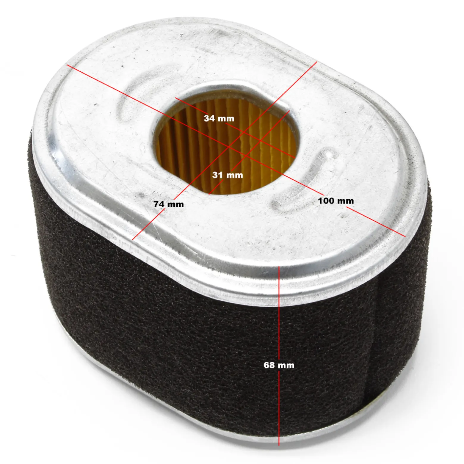 Wiltec Luftfilterpatrone für LIFAN 6,5 PS Motor – Benzinmotor Ersatzteil Luftfilter Patrone – Einzylinder für Kleinmaschinen & Karts, 4-Takt Motor & OHV Ventilsteuerung