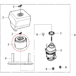 Wiltec Luftfilter und Luftfiltereinsatz für LIFAN 9 PS Motor – Benzinmotor Ersatzteil Luftfilter und Einsatz – Einzylinder für Kleinmaschinen & Karts, 4-Takt Motor & OHV Ventilsteuerung