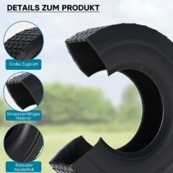 Wiltec Mantel Rasenmäherreifen 13x5.00-6 Reifendecke Rasentraktor Aufsitzmäher Rasenmäher Zugkarren