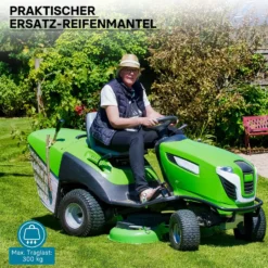 Wiltec Mantel Rasenmäherreifen Reifendecke Rasentraktor Aufsitzmäher Rasenmäher Zugkarren 16x6.50-8 4PR