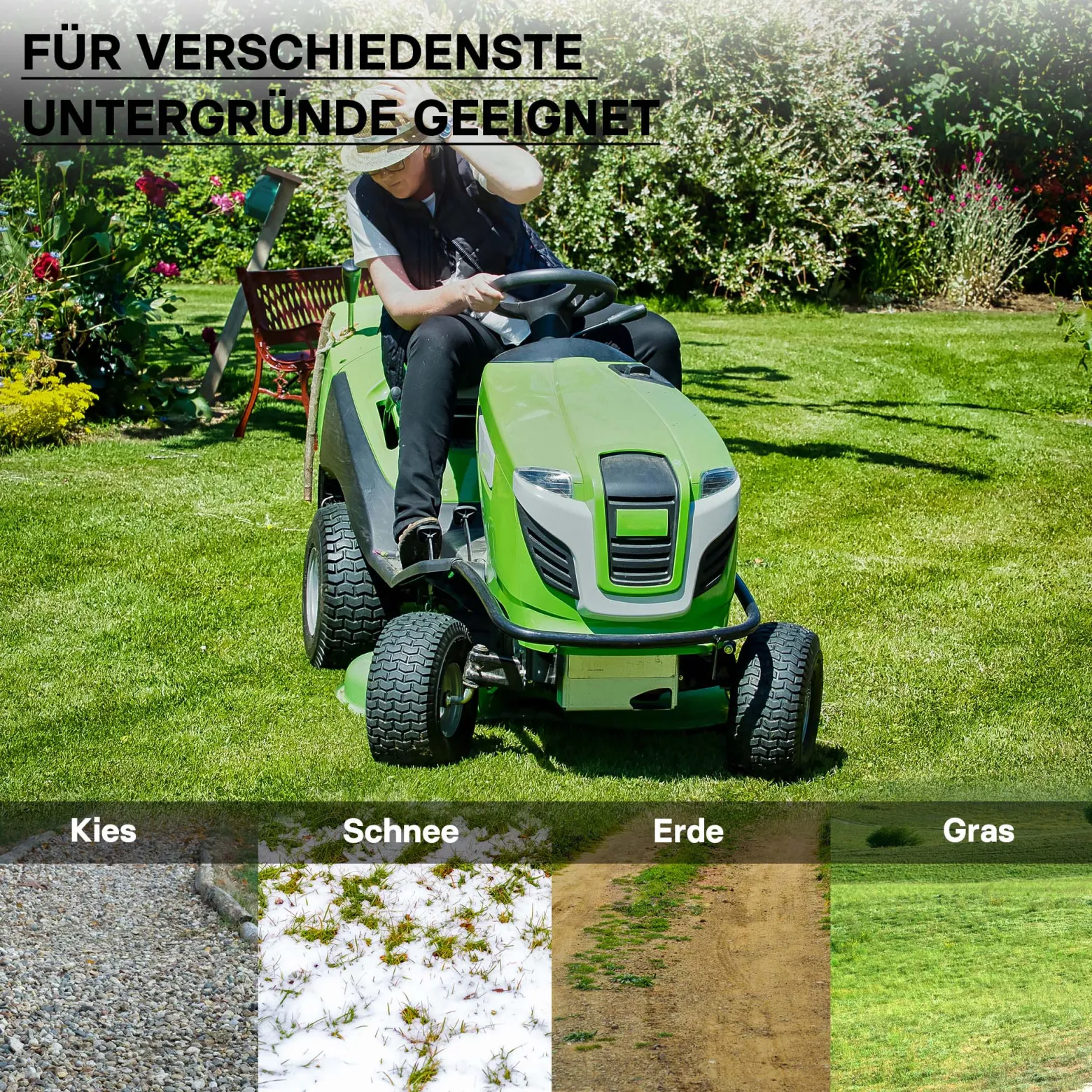 Wiltec Mantel Rasenmäherreifen Reifendecke Rasentraktor Aufsitzmäher Rasenmäher Zugkarren 16x5.00-8