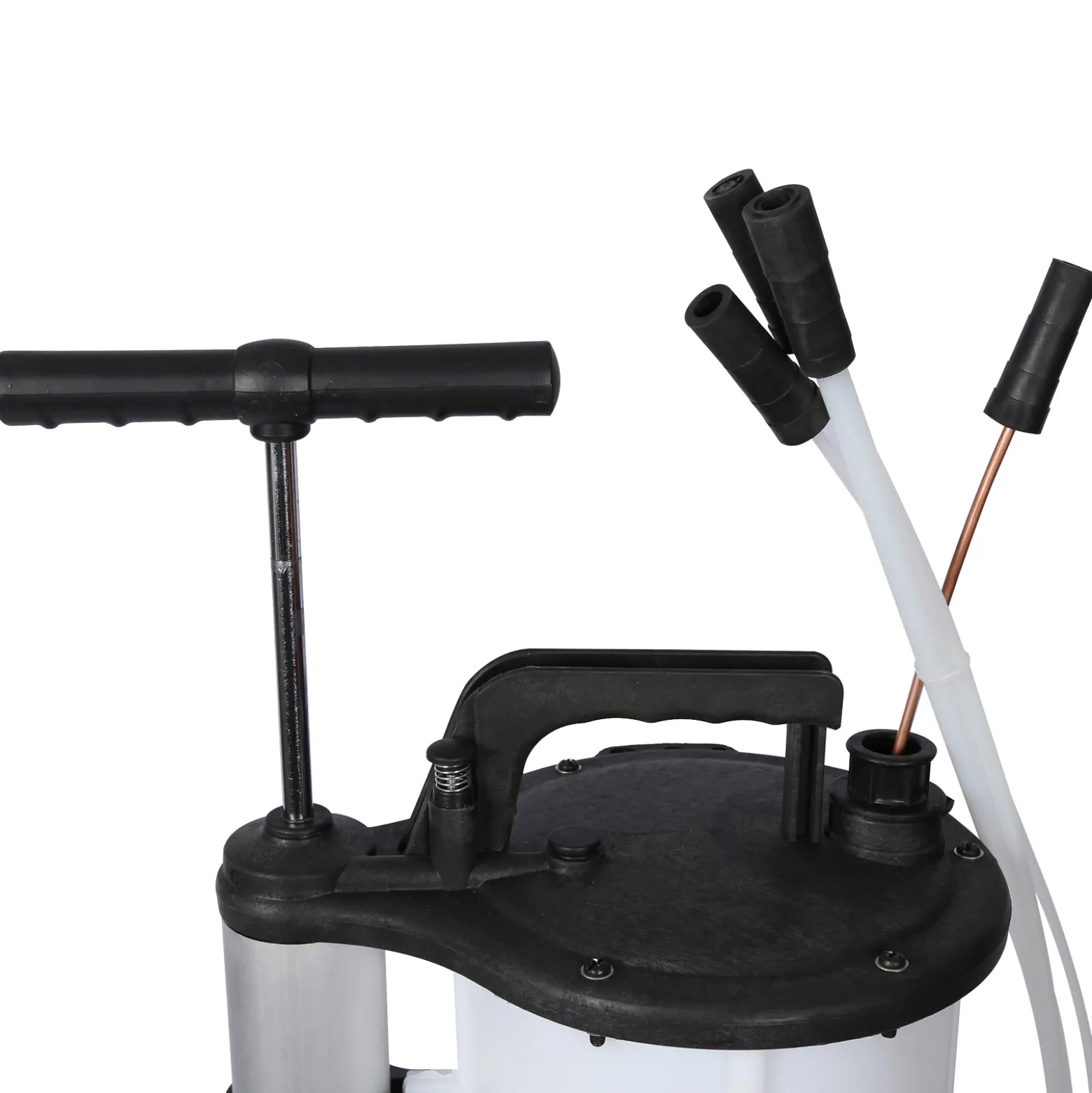 Wiltec Manueller Fluidextraktor mit 9 Liter Tank, Vakuumabsaugpumpe für Öl, Schmierstoffe, Wasser und andere Flüssigkeiten mit 3 Schläuchen, PPC Handpumpe