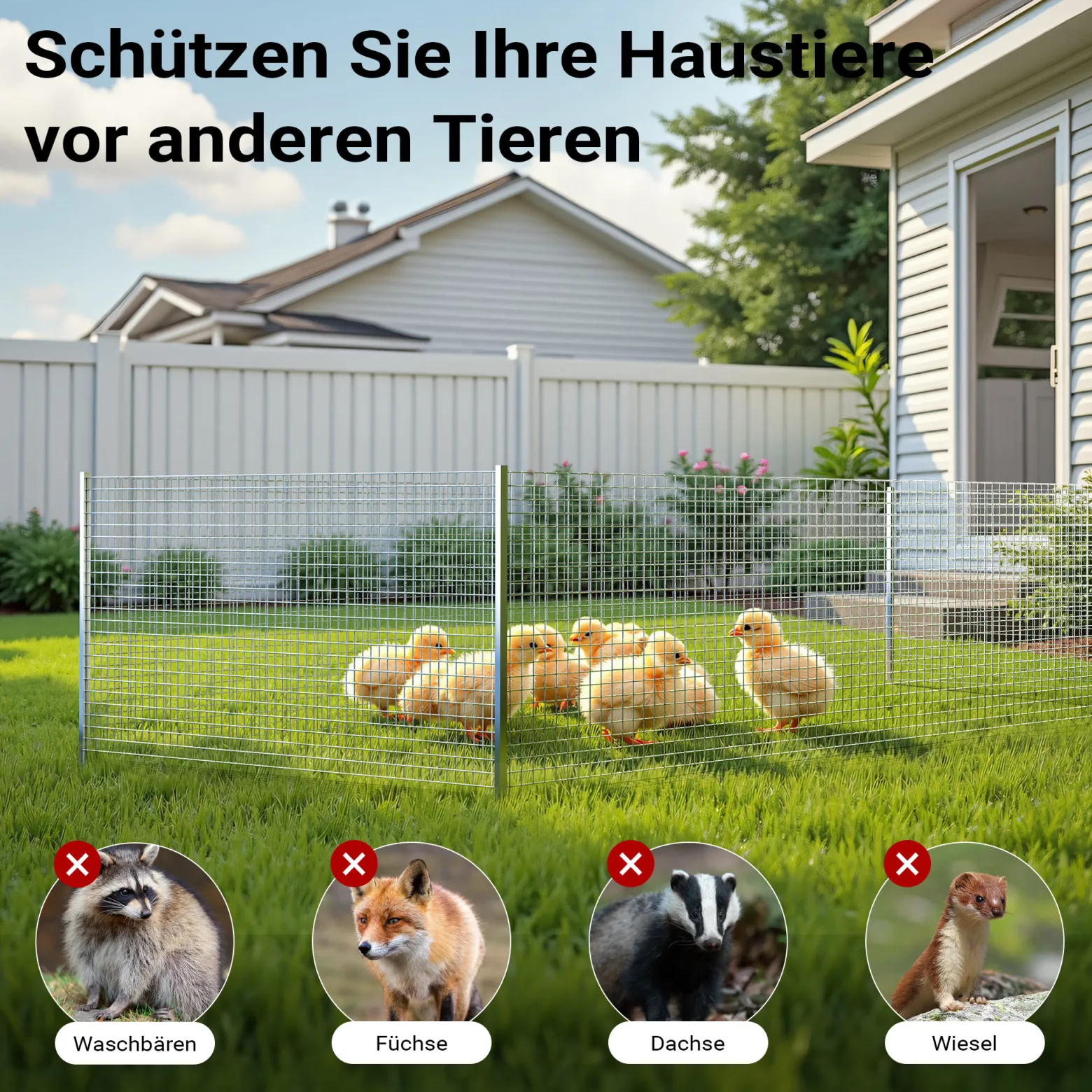 Wiltec Maschendrahtzaun 50 cm x 25 m, 0,7 mm Drahtstärke 12 x 12 mm Maschengröße, Volierendraht aus Stahl verzinkt, Drahtgitter, Vogeldraht