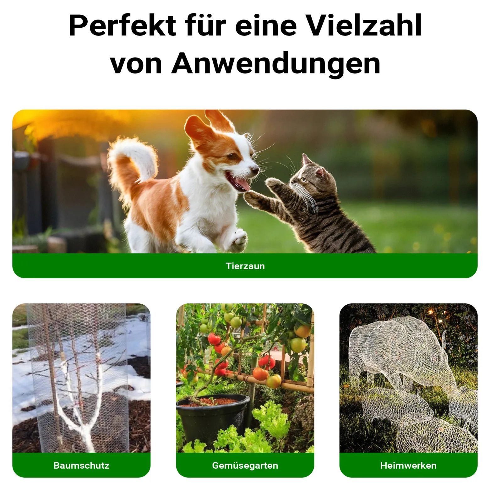 Wiltec Maschendrahtzaun 50 cm x 25 m, 0,7 mm Drahtstärke 12 x 12 mm Maschengröße, Volierendraht aus Stahl verzinkt, Drahtgitter, Vogeldraht