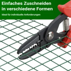 Wiltec Maschendrahtzaun Grün 1x5 m 100 cm Höhe 1,42 mm Stärke 25x25 mm Maschengröße, Volierendraht 4-Eck aus Stahl verzinkt, Drahtgitter, Vogeldraht