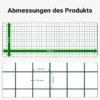 Wiltec Maschendrahtzaun Grün 1x10 m 50 cm Höhe 1,42 mm Stärke 25x25 mm Maschengröße, Volierendraht 4-Eck aus Stahl verzinkt, Drahtgitter, Vogeldraht