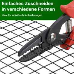 Wiltec Maschendrahtzaun Schwarz 50 cm x 10 m, 0,9 mm Stärke 12x12 mm Maschengröße, Volierendraht 4-Eck aus Stahl verzinkt, Drahtgitter, Vogeldraht
