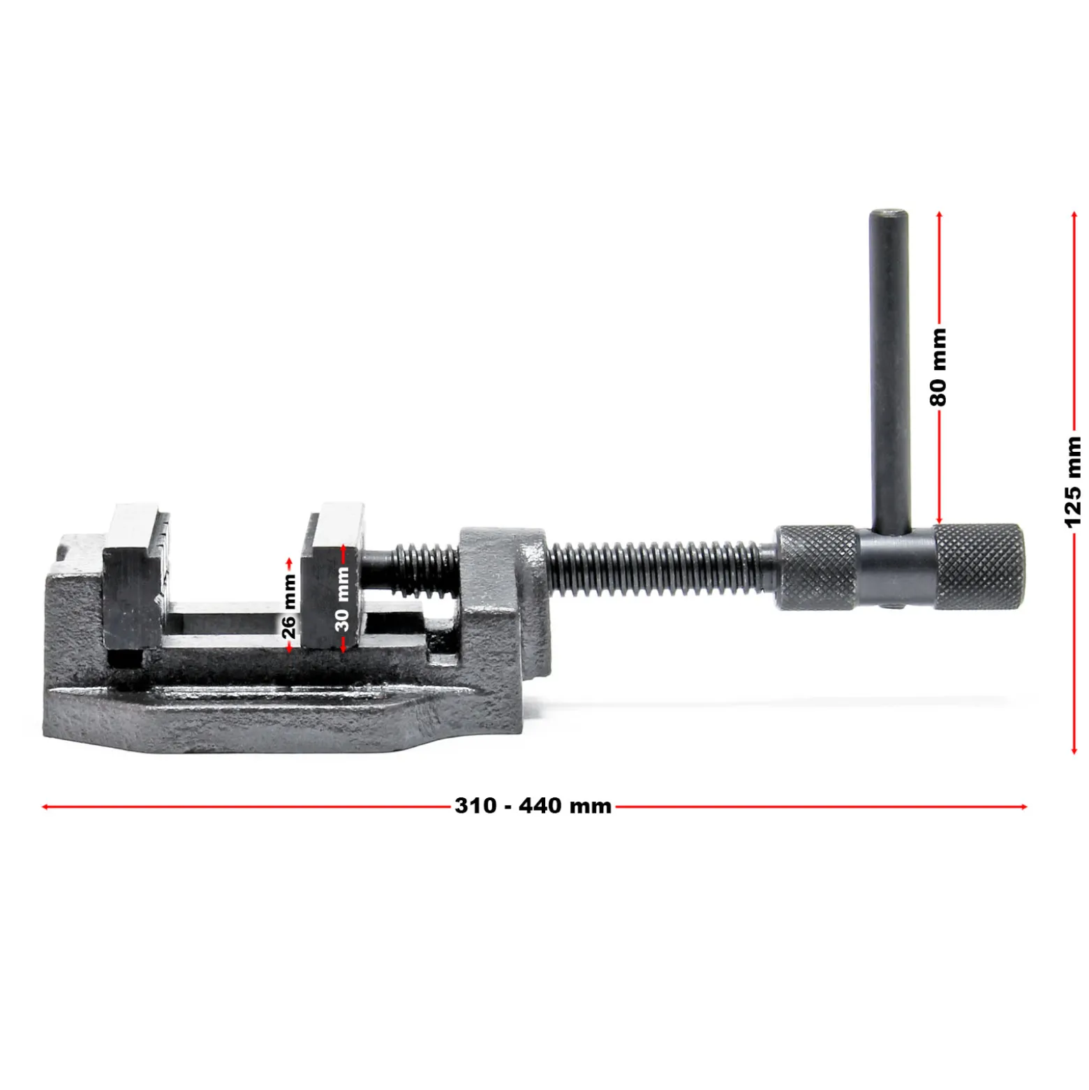 Wiltec Maschinenschraubstock 150 mm Backenbreite, Schraubstock für Werkstatt, Bohrmaschinenschraubstock als Spannwerkzeug