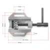 Wiltec Maschinenschraubstock 100 mm Backenbreite, Schraubstock für Werkstatt, Bohrmaschinenschraubstock als Spannwerkzeug