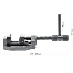 Wiltec Maschinenschraubstock 75 mm Backenbreite, Schraubstock für Werkstatt, Bohrmaschinenschraubstock als Spannwerkzeug
