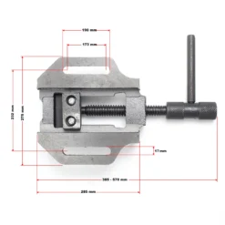 Wiltec Maschinenschraubstock 200 mm Backenbreite, Schraubstock für Werkstatt, Bohrmaschinenschraubstock als Spannwerkzeug