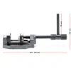 Wiltec Maschinenschraubstock 125 mm Backenbreite, Schraubstock für Werkstatt, Bohrmaschinenschraubstock als Spannwerkzeug
