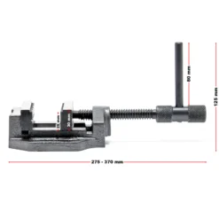 Wiltec Maschinenschraubstock 125 mm Backenbreite, Schraubstock für Werkstatt, Bohrmaschinenschraubstock als Spannwerkzeug