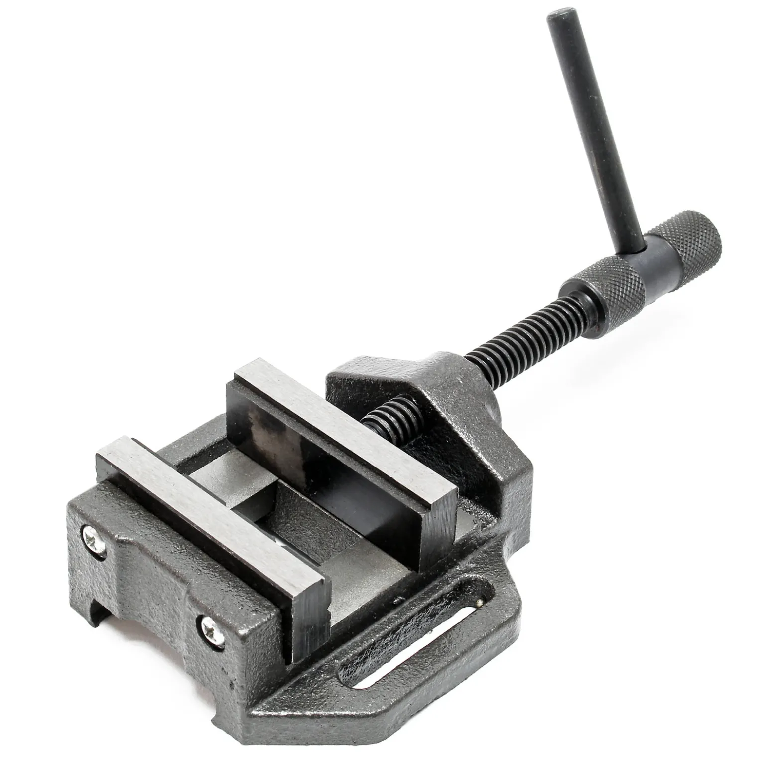 Wiltec Maschinenschraubstock 125 mm Backenbreite, Schraubstock für Werkstatt, Bohrmaschinenschraubstock als Spannwerkzeug
