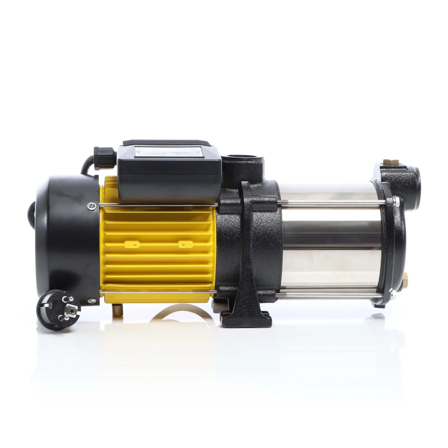Wiltec Mehrstufige Kreiselpumpe 6600l/h 900W Förderhöhe 55m, Ansaughöhe 9m, 2850U/min, Wasserpumpe für Hauswasserwerke, Haus und Garten