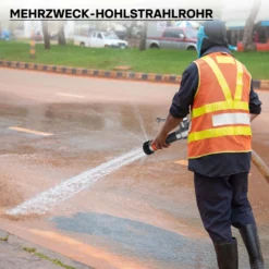 Wiltec Mehrzweckstrahlrohr mit C Storzkupplung 150–350 l/min und stufenloser Sprühstrahlverstellung für THW & Feuerwehr