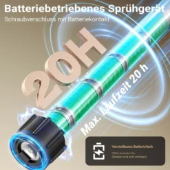 Wiltec MicroULV+ Sprühgerät batteriebetrieben mit 3 Düsen 45-115 ml/min, Sprüher 125 x 23 cm für Staubbindemittel RevestoPur® ideal für Pferdestall