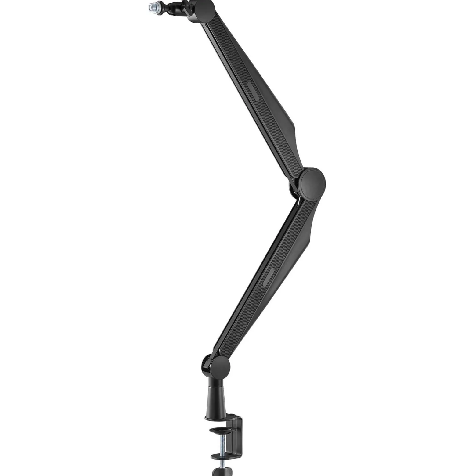 Wiltec Mikrofonarm 80cm Gelenkarm Tischhalterung für 3/8" und 5/8" Mikrofone für Studio und Zuhause