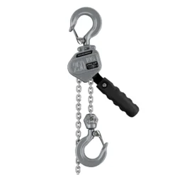 Wiltec Mini Hebelzug bis 250 kg, robuster Handkettenzug 1,5 m Hubhöhe, Kettenzug aus Aluminium, manueller Hebelzug, hochbelastbares Hebemittel
