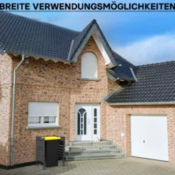 Wiltec Mülltonnenzaun aus Stahl in Anthrazit, Mülltonnenverkleidung für eine Tonne 60-240l, Mülltonnenbox, Sichtschutzzaun