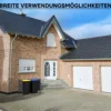 Wiltec Mülltonnenzaun-Erweiterungsmodul in Anthrazit, Sichtschutzzaun aus Stahl für Mülltonnenbox, Mülltonnenverkleidung-Erweiterung