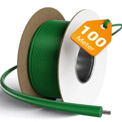 Wiltec 100 m Mähroboter Begrenzungskabel Ø 2,45 mm, verzinnter Kupferdraht, Leitkabel für Rasenroboter, Universal Begrenzungsdraht kompatibel mit diversen Rasenmähern