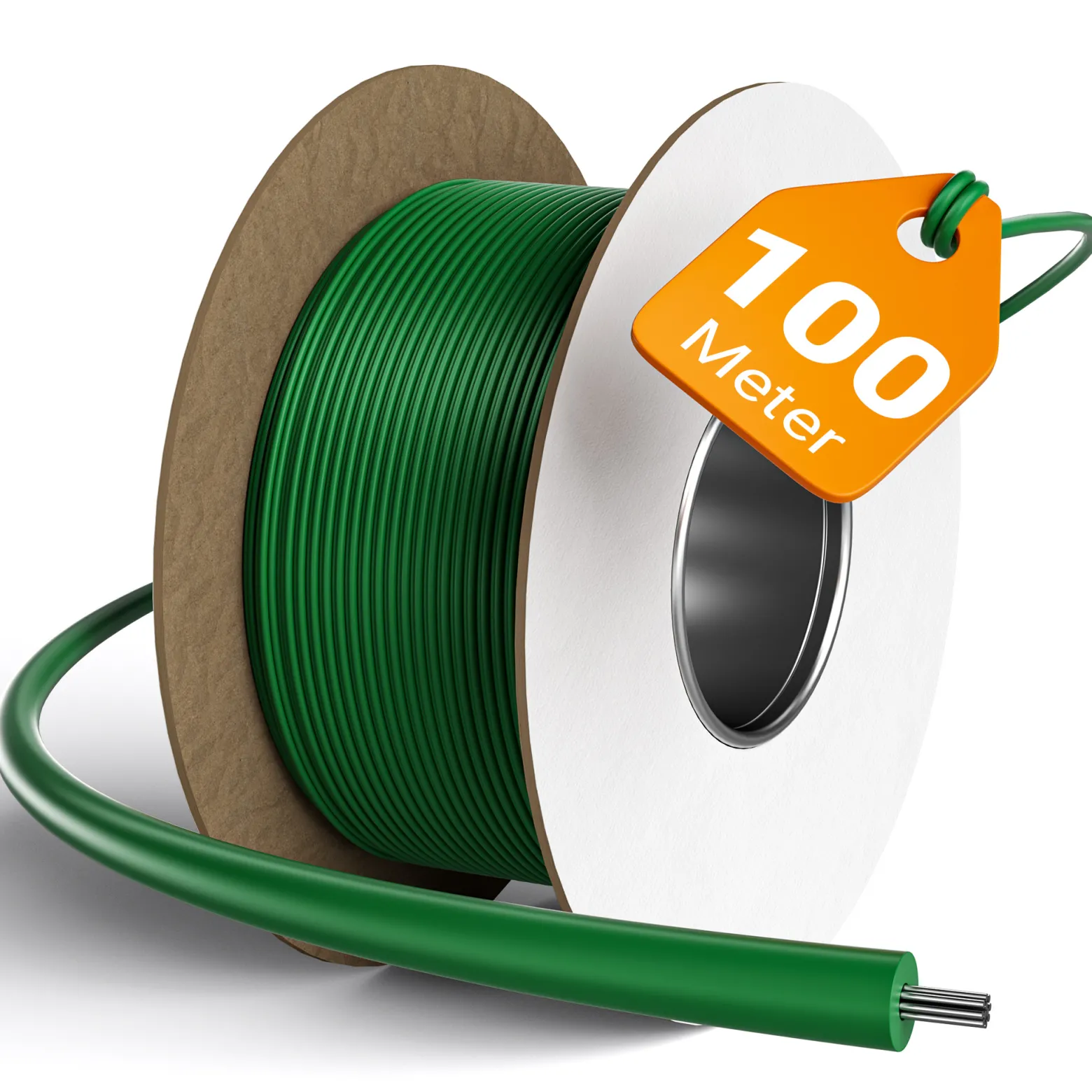 Wiltec 100 m Mähroboter Begrenzungskabel Ø 2,45 mm, verzinnter Kupferdraht, Leitkabel für Rasenroboter, Universal Begrenzungsdraht kompatibel mit diversen Rasenmähern