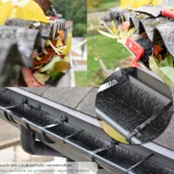 Wiltec 12 m Nistschutzbürste 10x120 cm Ø 15cm für Solarpaneele, effektiver flexibler Einnistschutz, 10 Stück Spatzenbürste