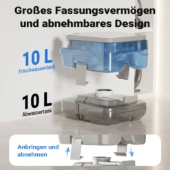 Wiltec mobile Campingtoilette 10 l, kompakte Camping Toilette, Camping WC mit manueller Pumpe, leicht zu reinigendes Campingklo für Wohnmobil