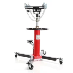 Wiltec Mobiler Getriebeheber hydraulisch 500 kg 87-179 cm Hubhöhe, mit 4 Laufrollen, Halteplatte, Pedal, hydraulischer Motorheber für Kfz und Lkw