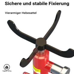 Wiltec Mobiler Getriebeheber hydraulisch 500 kg 110-195 cm Hubhöhe, mit 4 Stahlrollen, Aufnahmekralle, Pedal, hydraulischer Motorheber für Kfz und Lkw