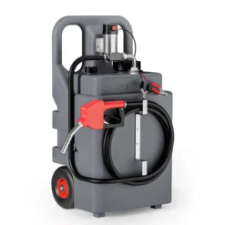 Wiltec mobile Tankanlage 120 l mit 12 V Pumpe, Kraftstoffbehälter für Dieselkraftstoff, tragbare Dieseltankanlage für flexibles Tanken