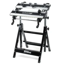 Wiltec Mobile Werkbank bis 100 kg Werktisch klappbar, Arbeitstisch höhenverstellbar 77 - 107 cm, Werkstatttisch mit einstellbarer Neigung