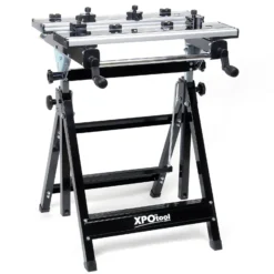 Wiltec Mobile Werkbank bis 100 kg Werktisch klappbar, Arbeitstisch höhenverstellbar 77 - 107 cm, Werkstatttisch mit einstellbarer Neigung
