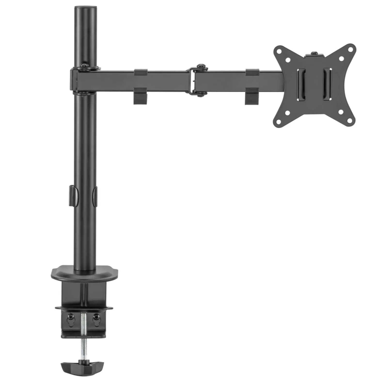 Wiltec Monitorhalterung bis 32 Zoll Bildschirmhalterung bis 9 kg Tischklemme für Monitor VESA 75/100