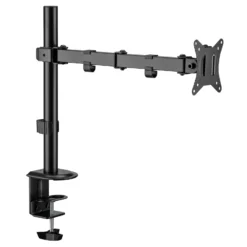 Wiltec Monitorhalterung bis 32 Zoll Bildschirmhalterung bis 9 kg Tischklemme für Monitor VESA 75/100
