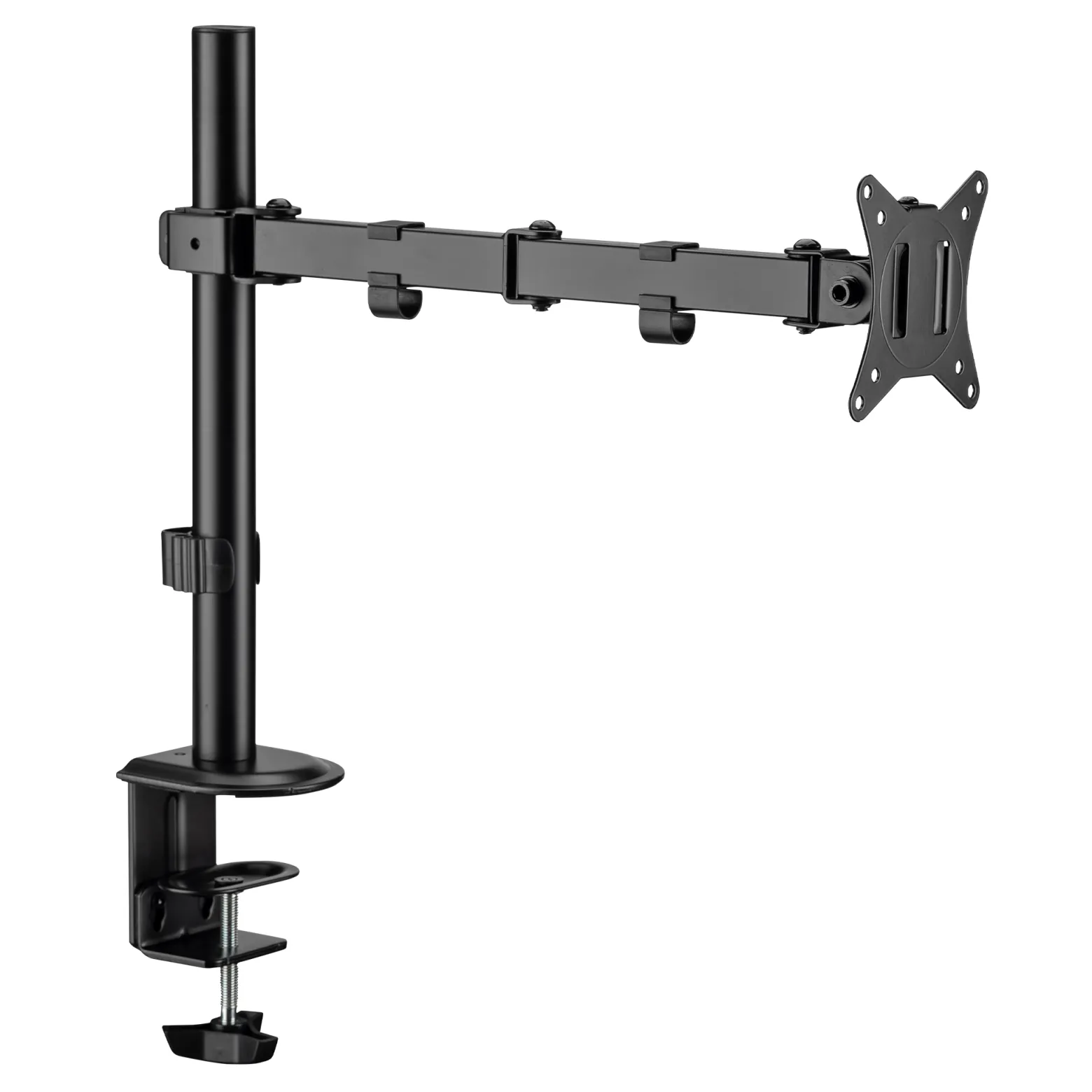 Wiltec Monitorhalterung bis 32 Zoll Bildschirmhalterung bis 9 kg Tischklemme für Monitor VESA 75/100