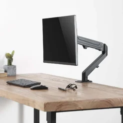 Wiltec Monitorhalterung mit Gasdruckfeder für Monitor 17-27 Zoll Tischhalterung VESA 75x75/100x100