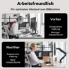 Wiltec Monitorhalterung mit Gasdruckfeder für Monitor 17-27 Zoll Tischhalterung VESA 75x75/100x100