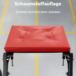 Wiltec Montagerollbrett Automotive Topside Creeper 150 kg höhenverstellbare Montagehilfe mit Leiter