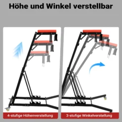 Wiltec Montagerollbrett Automotive Topside Creeper 150 kg höhenverstellbare Montagehilfe mit Leiter